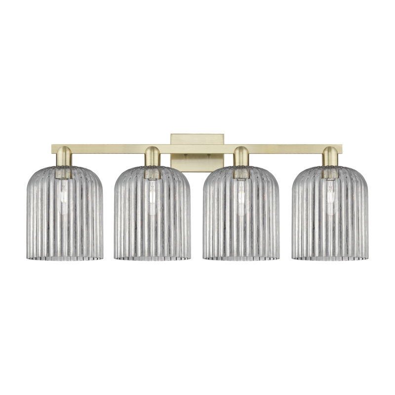 Bridal Veil 4 - Light Vanity Light, Blue / Oil Rubbed Bronze