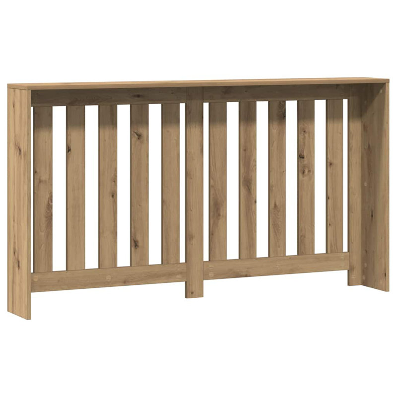 Large Radiator Cover, Artisan Oak, 149 x 20 x 82 cm, Vertical Slats