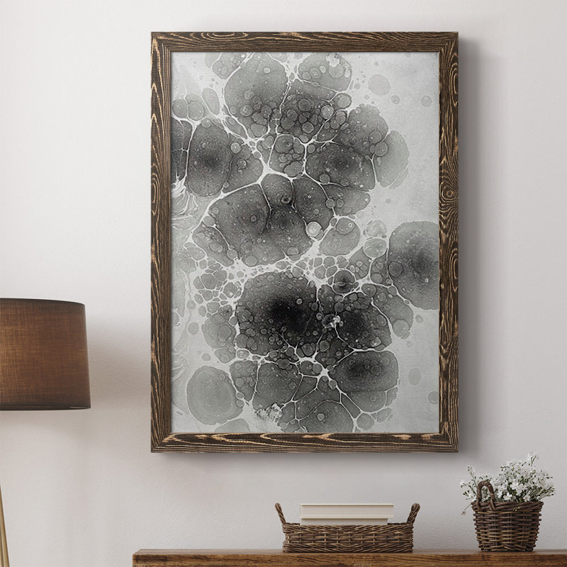 Byerly Marble II, H 37,5 po x l 27,5 po, Toile avec cadre noyer, Pas de tapis