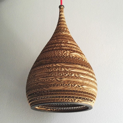 Athlone 1 - Light Brown Teardrop Pendant