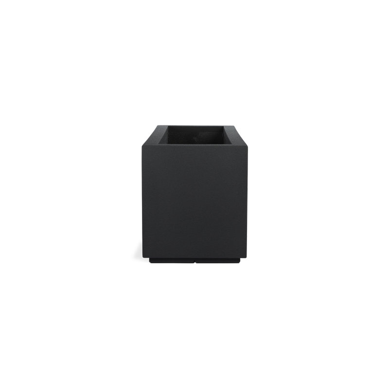 Milan Tall Polymer Box, Black, 19" H x 46" W x 17" D