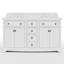 Meuble-lavabo double Barnhart 60 po entièrement assemblé avec comptoir en pierre reconstituée, dosseret inclus, lavabo en céramique, peinture à la main, tiroirs encastrés à fermeture amortie et charnières de porte à fermeture amortie.-1638225161