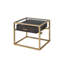 Table de bout avec rangement en verre Daylen