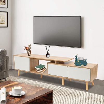 Meuble télé moderne avec portes et tablettes réglables Modern