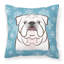  Coussin Snowflake English Bulldog 14 "-493376512