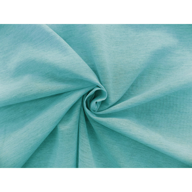 Peck Slot Top Semi Sheer Single Curtain, Turquoise