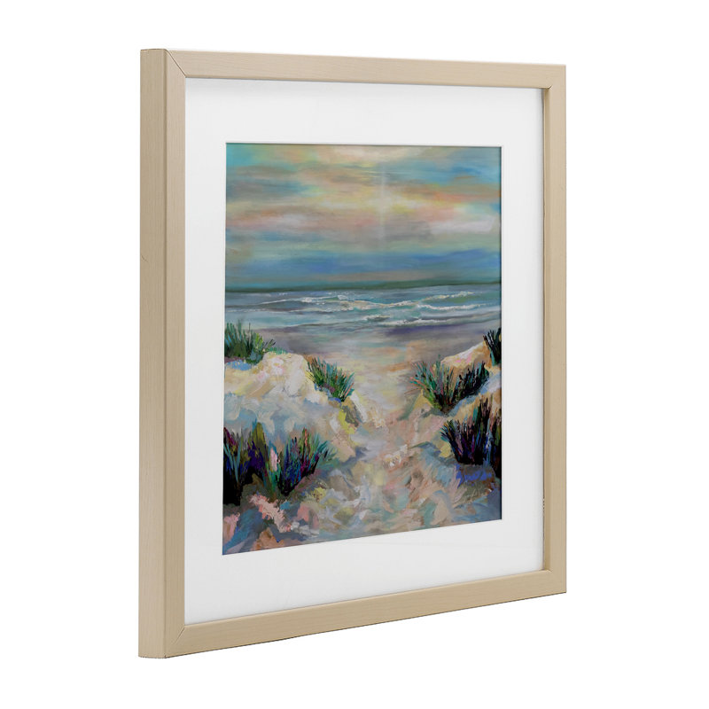 «Sanctifier Beach Sunrise», reproduction sous verre encadrée, design par Jeanette Vertentes, H 16 po x l 16 po