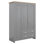 Armoire-penderie 3 portes avec 2 tiroirs, armoire en bois H 67,9 "avec 2 tringles et tablettes