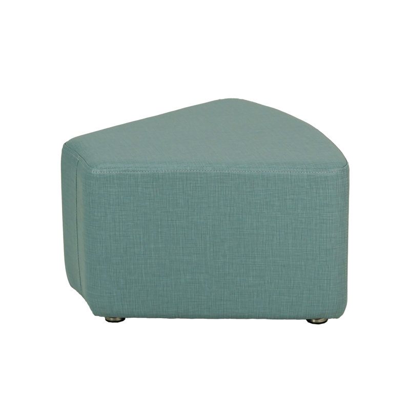 Pro Series Upholstered Wedge Ottoman 12" Height, Aqua