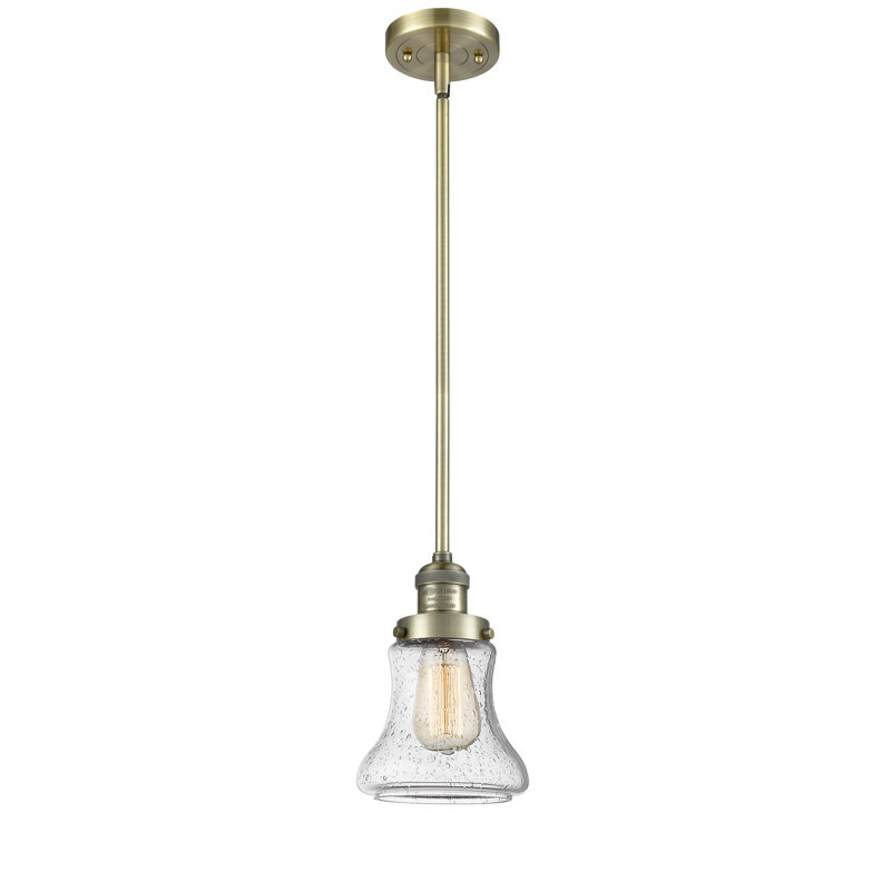 Edda 1 - Light Single Pendant, Seedy, Antique Brass, 6 Watt Vinage LED Bulb