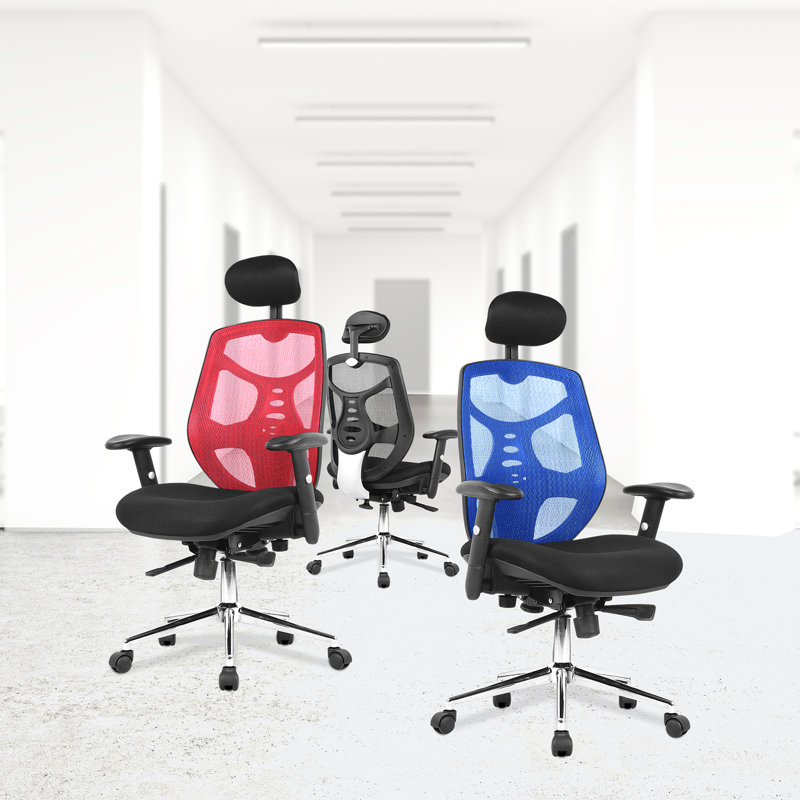 Executive Chair with Headrest, Red