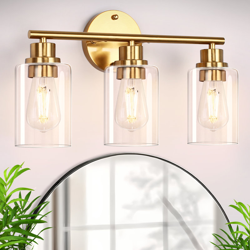 Éclairage pour meuble-lavabo à 3 lumières à intensité variable Higginson, Or