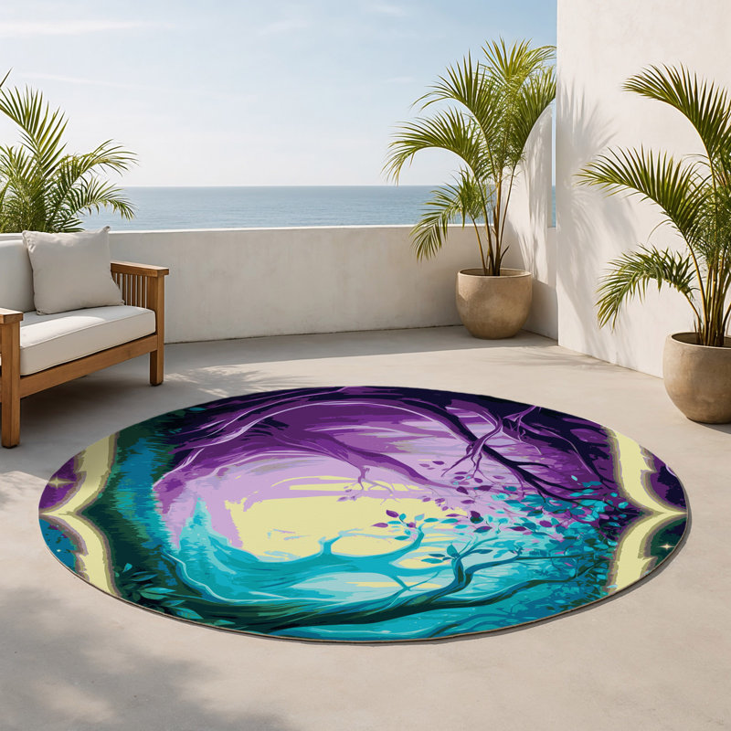 Tapis intérieur et extérieur Dreamer's Grove, Round 5'