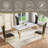 Luxurious Faux Marble Dining Table,70"Luxury Dining Room Table With Curved Cabriole Stainless Steel Legs For Home Office-112290449-112290450-112291356