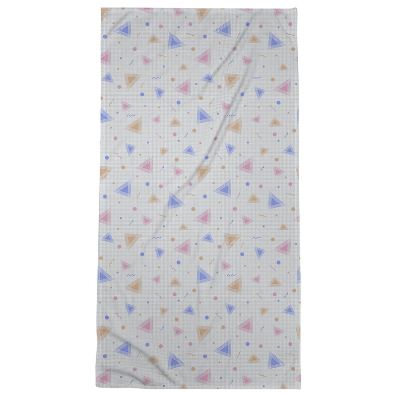 Katelyn Elizabeth Cotton Blend Bath Towel, Blue/Orange