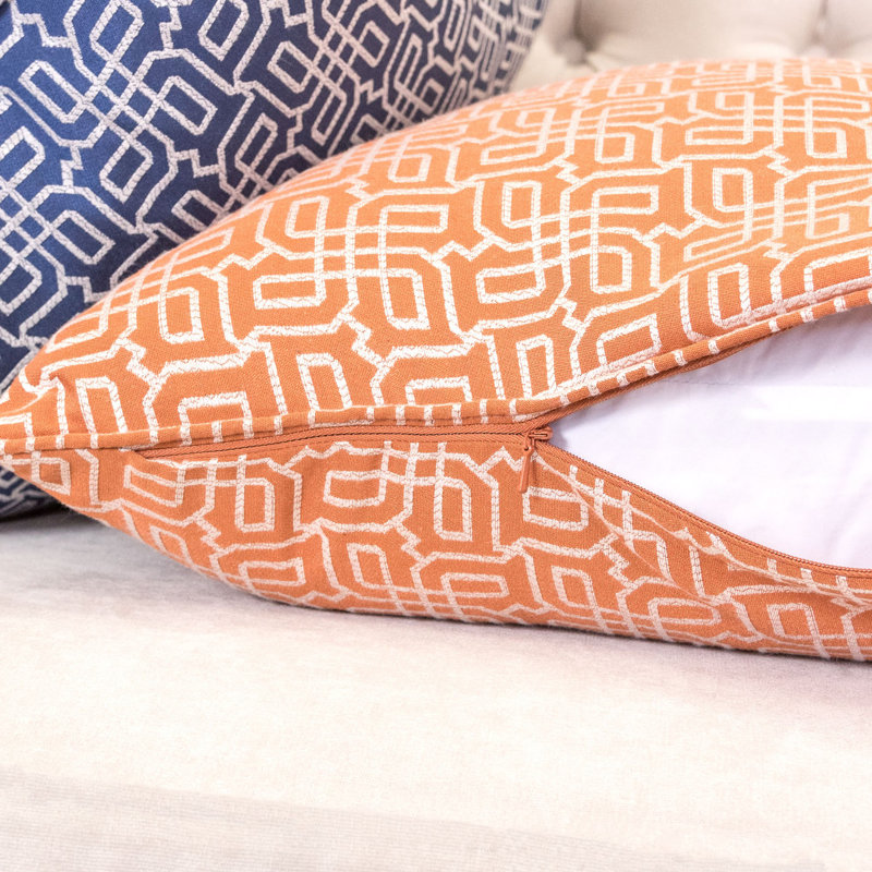 Sealena Outdoor Square Pillow Cover & Insert, Orange
