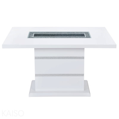 White Dining Table Solid Wood