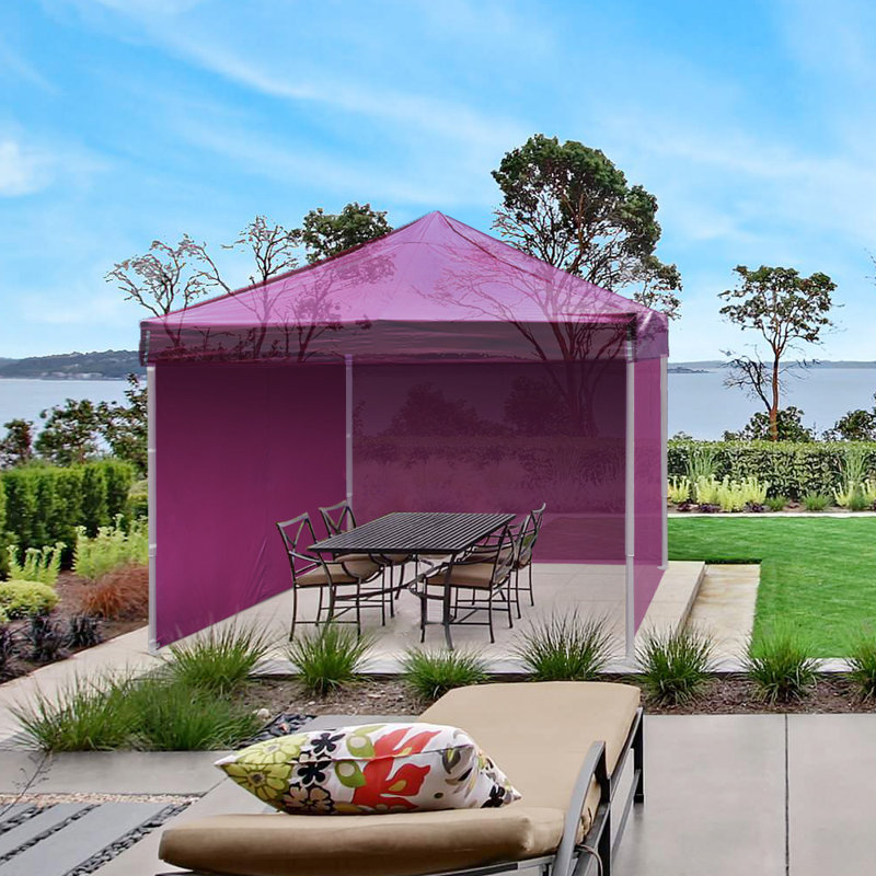  InstaHibit 1 Pack Side Wall for 10x10 Ft EZ Pop Up Canopy Tent UV50+ Zipper Pool Purple, 119.69" H x 85.83" W x 0.39" D