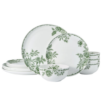 Mikasa Windsor Rose 12-Piece Dinnerware Set, Service for 4