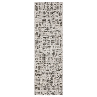 Tapis géométrique ivoire / gris Gwern