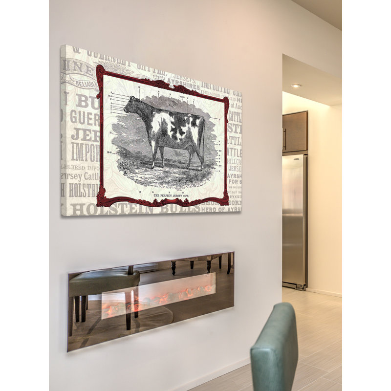 Cow - Wrapped Canvas Print, 30cm H x 45cm W x 3.81cm D