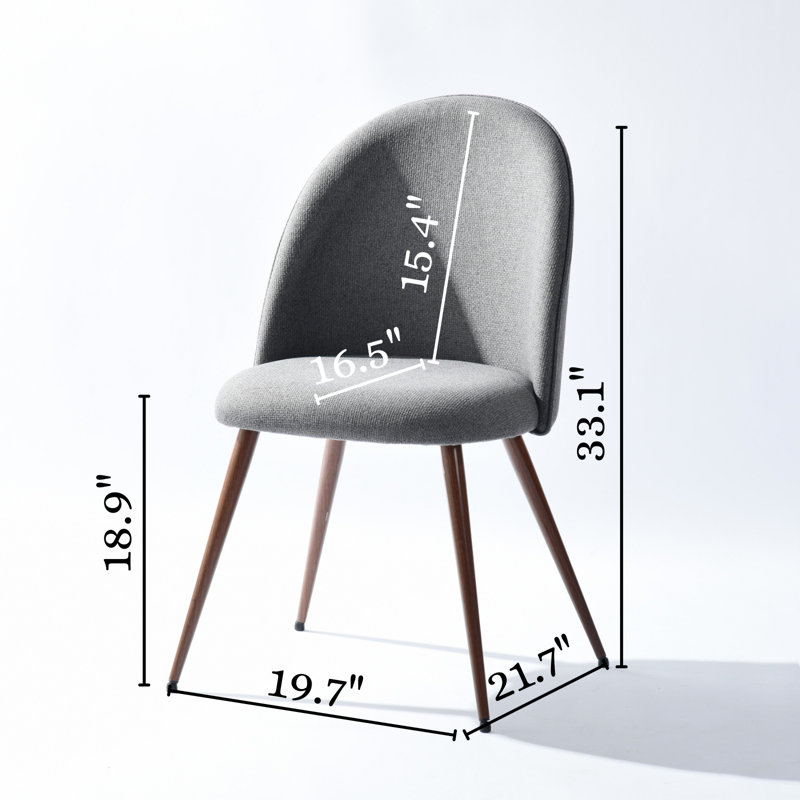 Chaise de bureau rembourrée avec dossier haut Timm Elegant, Gris
