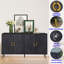 Buffet Modern 4 portes en bois - Buffet laqué noir-1355644146