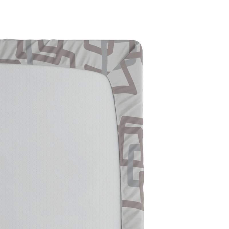 Drap-housse géométrique Ambesonne, Drap-housse de taille simple