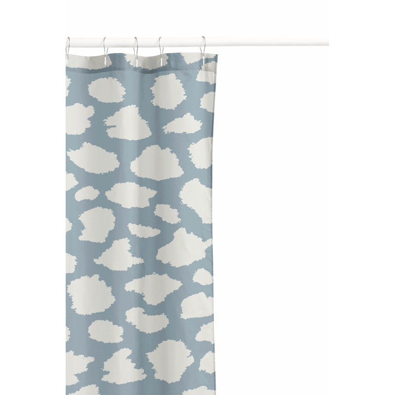 Animal Spot Ultra-Thin Lightweight Shower Curtain, Blue/Slate Blue