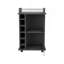 Chariot-bar Dukat, deux tablettes, six supports à vin intégrés, quatre roulettes-1115950874