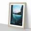 Blue Ice Tunnel in Abstract - Picture Frame Graphic Art Print-55687161-55687162