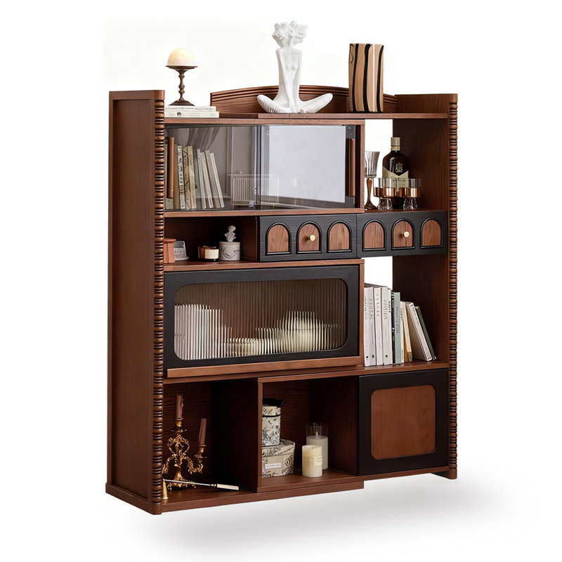 Buffet en bois manufacturé et brun noisette