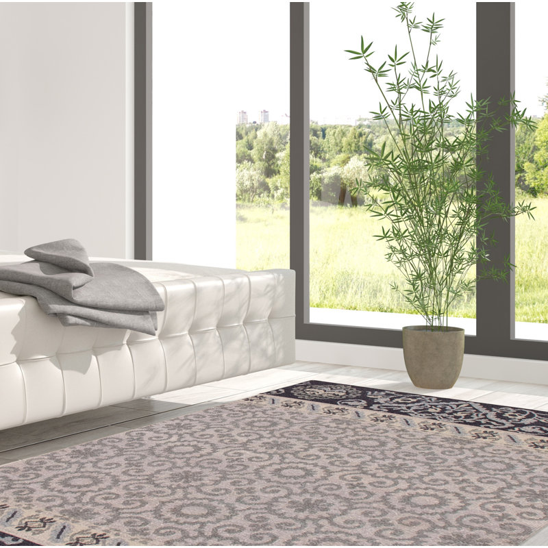 Kerensa  Wool Damask Indoor Rug