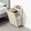 Deux paniers beiges de taille moyenne, panier à linge pliable pour la maison, la salle de bain, le dortoir - Organisateur de rangement multifonctionnel avec option de fixation murale, fabriqué en mélange de coton respirant-121584484-121584482