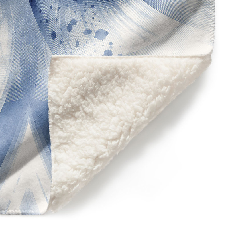  Couverture douce en sherpa, 51 po x 60 po, Bleu