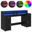 Desk Black Oak 55x91 Cm Engineered Wood-320120566