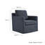 Fauteuil pivotant recouvert de tissu Serene-101323733