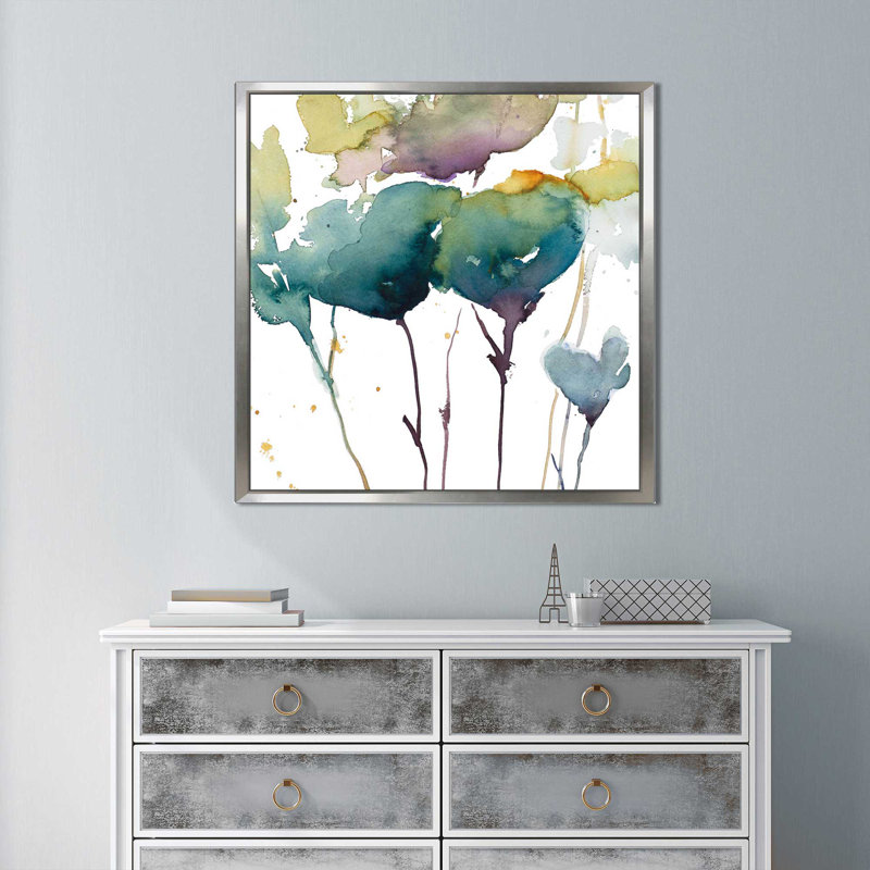 «Wildflower Grace I», reproduction d'art sur toile encadrée, H 27,5 po x l 27,5 po x P 2 po