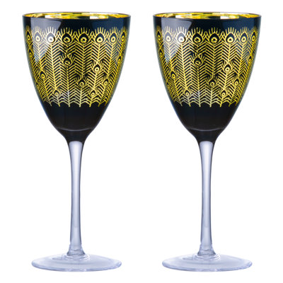 Weingläser-Set Midnight Peacock