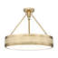 Plafonnier semi-encastré or moderne 3 lumières 22 pouces Quinn-967003683