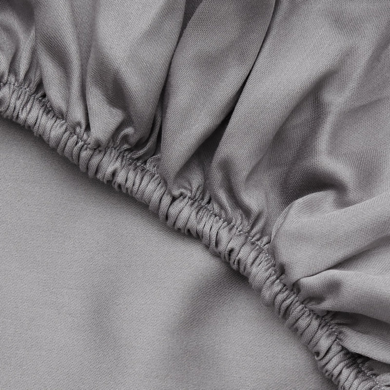 Drap-housse 100% coton Arev, Gris foncé, 35 po x 87 po