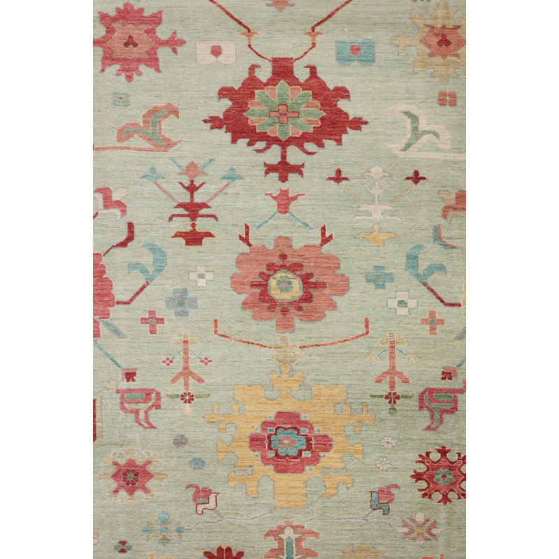 Mazar One-of-a-Kind Rectangle 9'3" X 11'10" New Age Area Rug Green