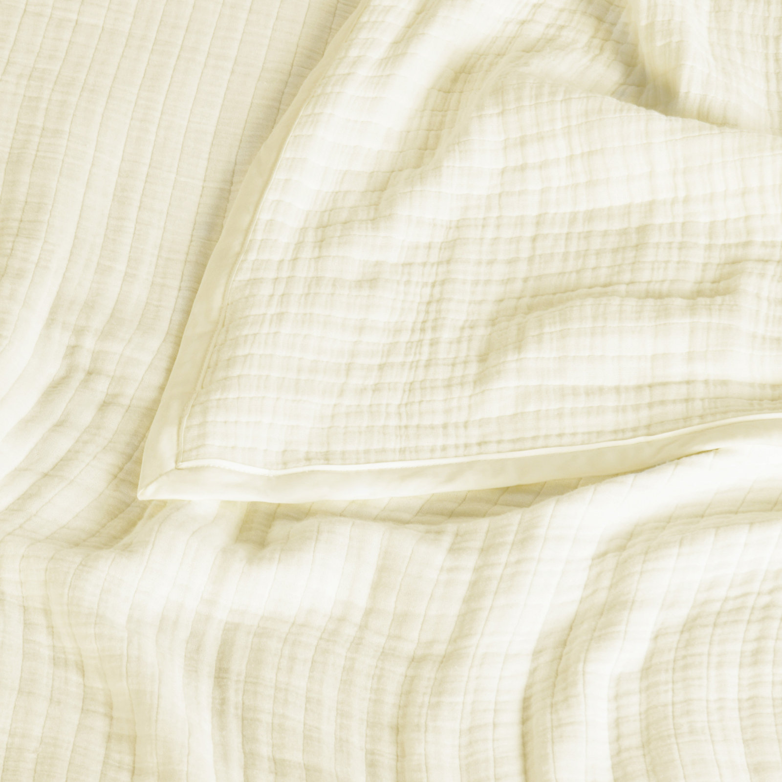 Cloud Cotton Gauze Throw Blanket, Ivory, King