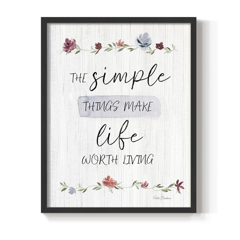The Simple Things, reproduction encadrée - bois massif, H 28 po x l 22 po, Noir