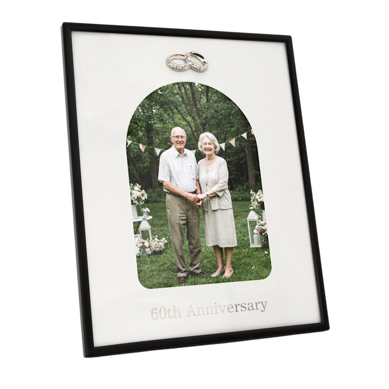 Black Metal Picture Frame with Mat