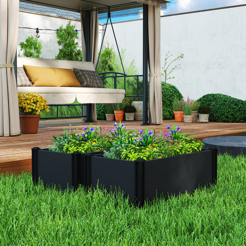 Ensemble de jardin surélevé en vinyle, ensemble de 2 jardinières surélevées