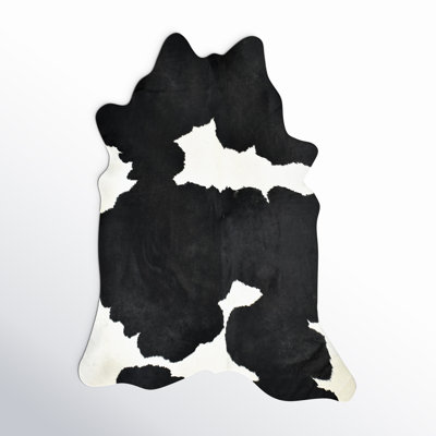 Charlize Cowhide White/Black Rug