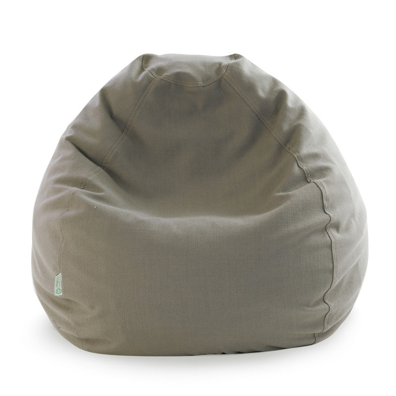 Fauteuil à billes standard, H 23 po x l 35 po x P 35 po, Gris, Mélange de lin