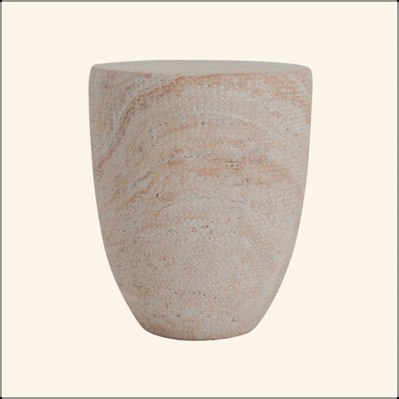 Table d'appoint d'extérieur / d'intérieur en béton léger