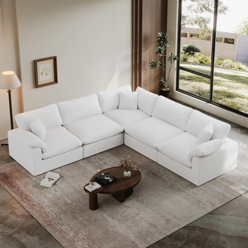 Canapé modulaire Cloud 5 pièces V, H 34,6 po x l 110,8 po x P 103,7 po, 5
